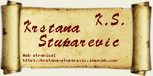 Krstana Stuparević vizit kartica